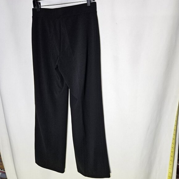 CALVIN KLEIN Black Pull On Pants Straight Leg Elastic Waist Faux Tie SZ XS - Picture 2 of 12